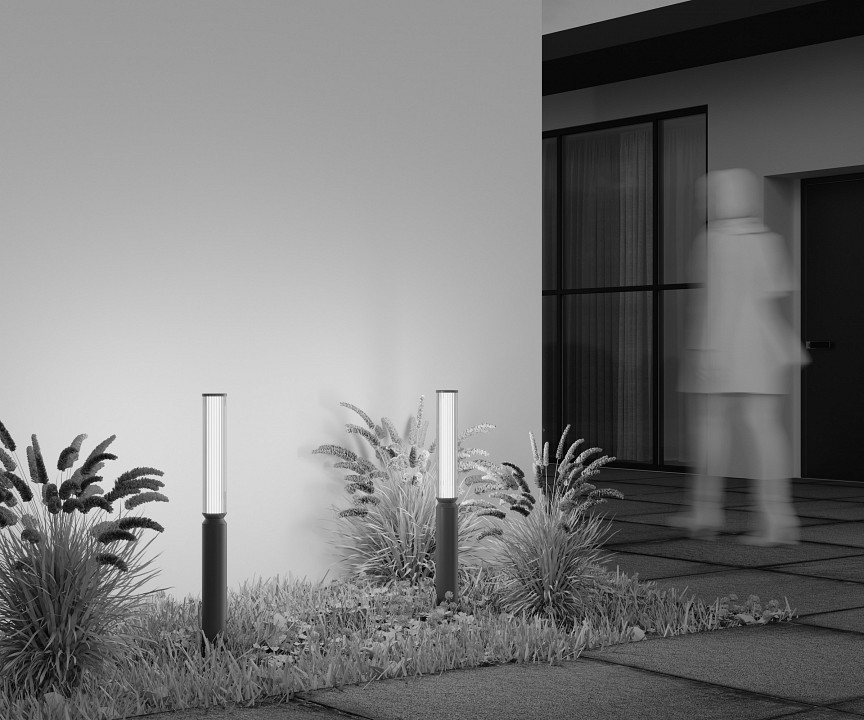 Наземный высокий светильник maytoni lit o593fl-l12gf3k