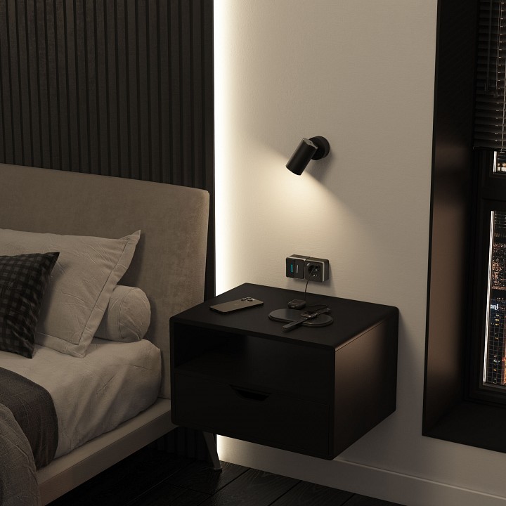 Розетка с заземлением и со шторками и usb werkel gallant (черный хром) w5071735
