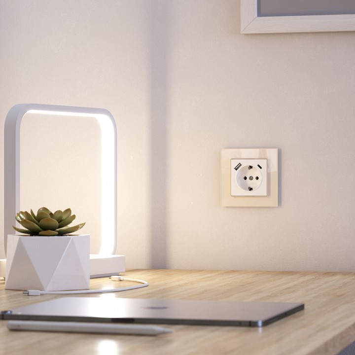 Рамка на 1 пост werkel favorit (молочный, Стекло) w0011141