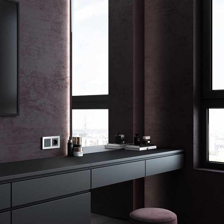 Рамка на 2 поста werkel platinum (алюминий) w0022606