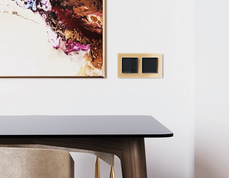 Рамка на 1 пост ambrella volt platos стекло органическое af330601