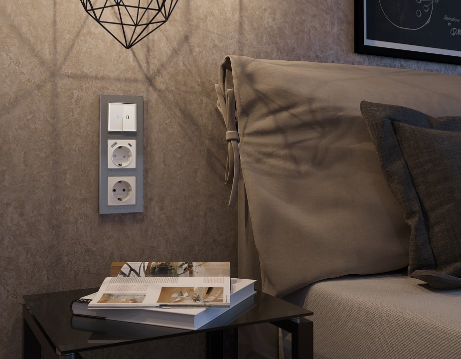 Рамка на 2 поста ambrella volt platos стекло органическое af330652