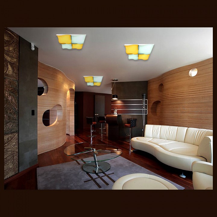 Накладной светильник ambrella light orbital parrus fp2354 wh 128w d480*480