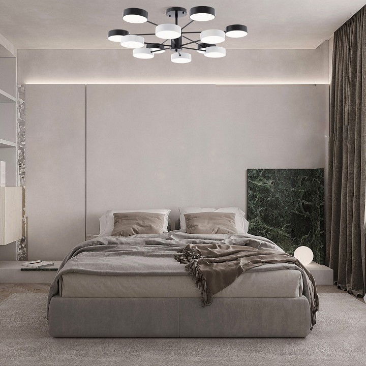 Люстра на штанге arte milano ferrara 250906/12b bk/wh