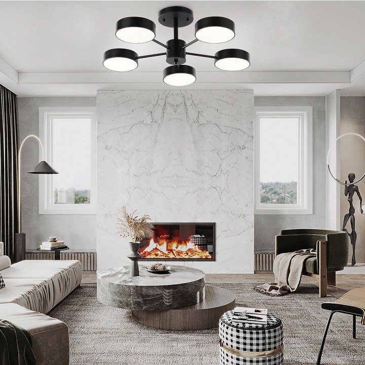 Люстра на штанге arte milano ferrara 250906/5b bk