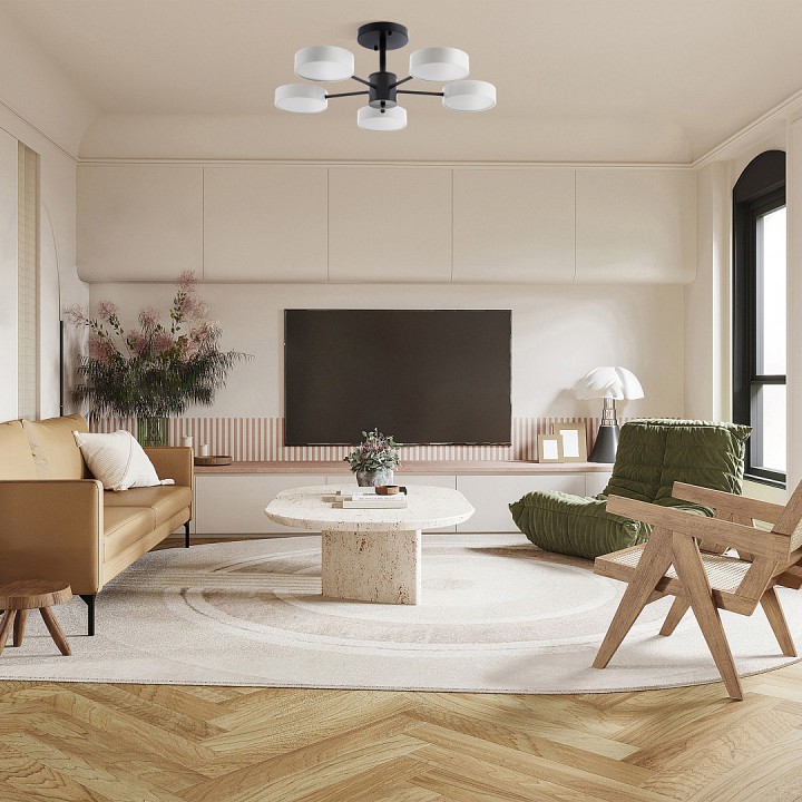 Люстра на штанге arte milano ferrara 250906/5b wh