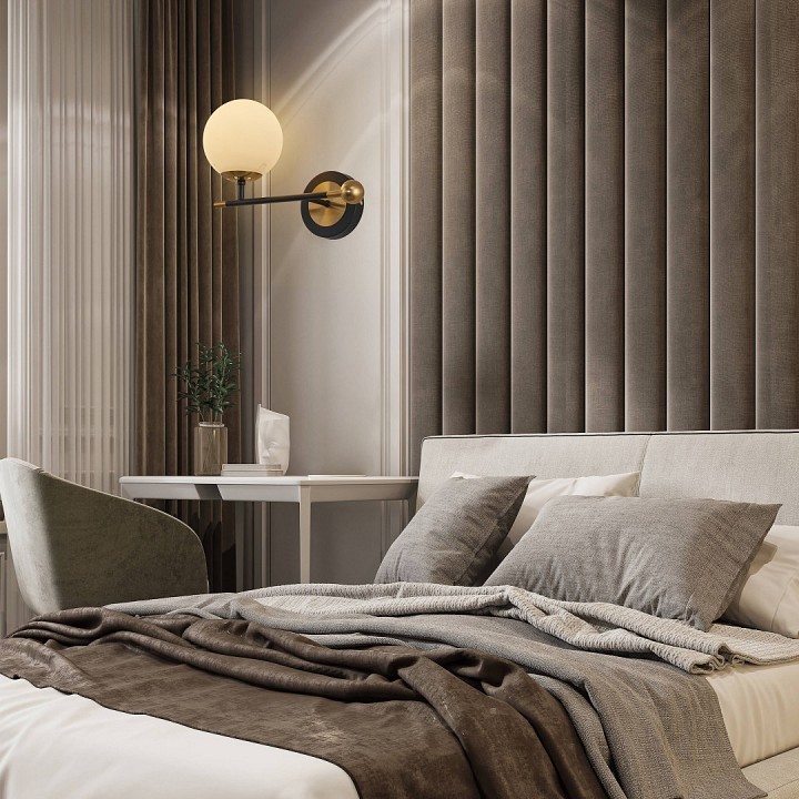 Бра arte milano neapolis-72708 272808/1b bk/gd