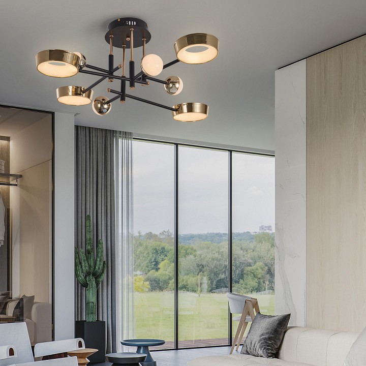 Потолочная люстра arte milano ferrara-73210 273299/8 bk/gd