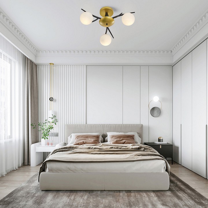 Потолочная люстра arte milano neapolis-73408 273408/3 bk/gd