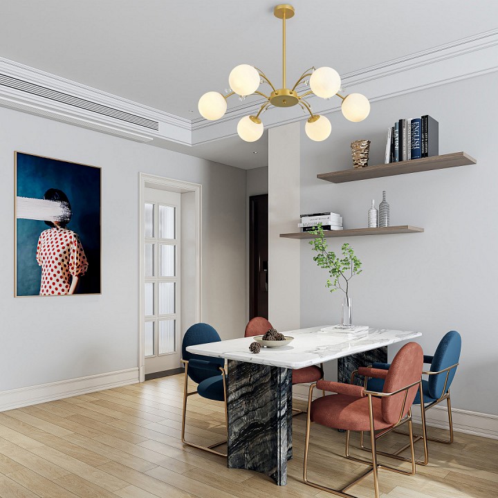Люстра на штанге arte milano neapolis-71069 273802/6 gd
