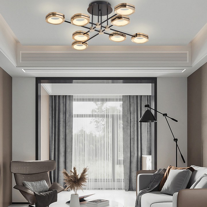 Потолочная люстра arte milano ferrara-71040 277999/8 bk/gd