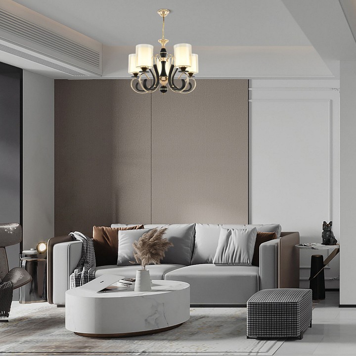 Подвесная люстра arte milano florentia-2237 302237/5 bk/gd