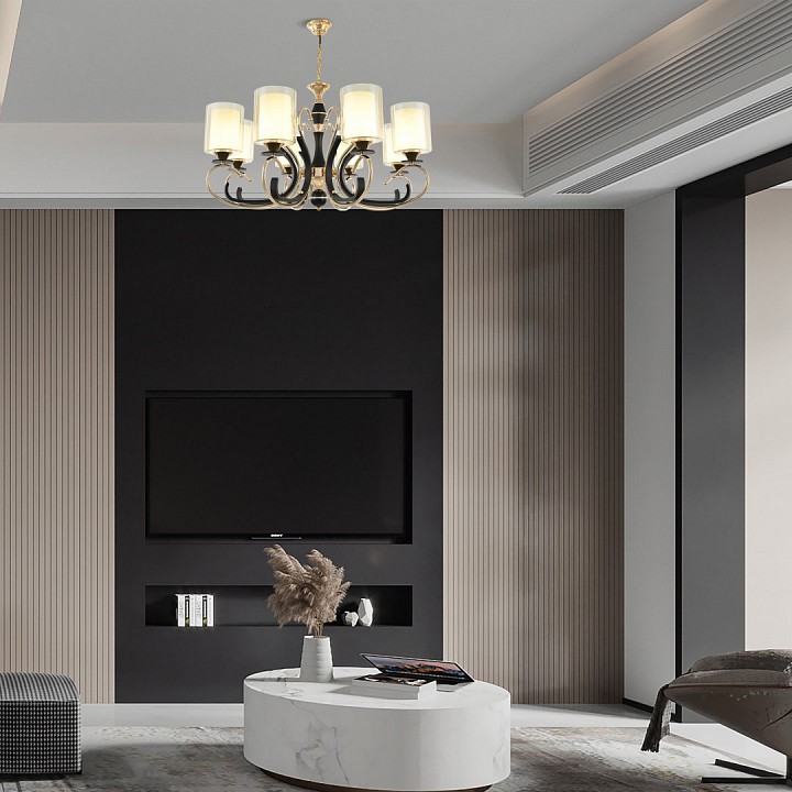 Подвесная люстра arte milano florentia-2237 302237/8 bk/gd