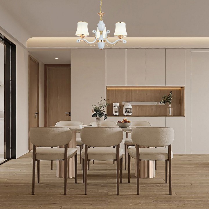 Подвесная люстра arte milano florentia-3987 303987/3 wh/gd