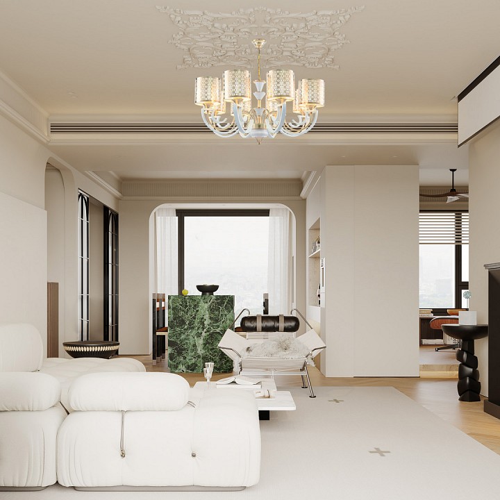 Подвесная люстра arte milano florentia-8857 308857/8 wh/gd