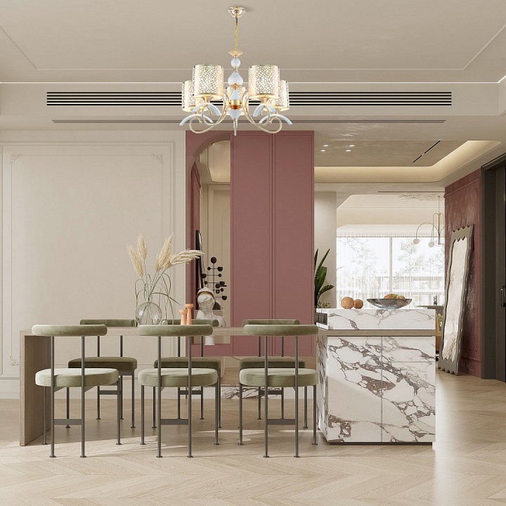 Подвесная люстра arte milano florentia-9787 309787/5 wh/gd