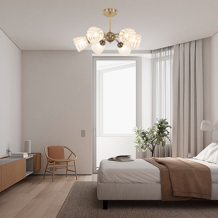 Люстра на штанге arte milano napoli-320107 320107/3+3 ab