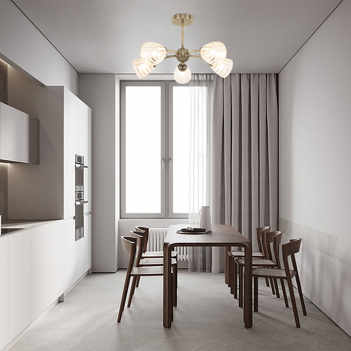 Люстра на штанге arte milano napoli-320107 320107/5 ab