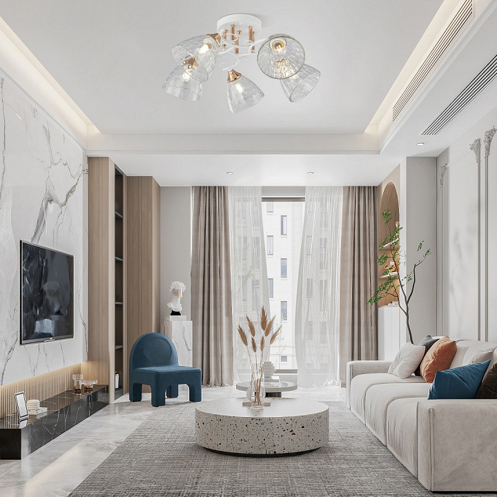 Потолочная люстра arte milano amalfi-321395 321395/5a wh+fg