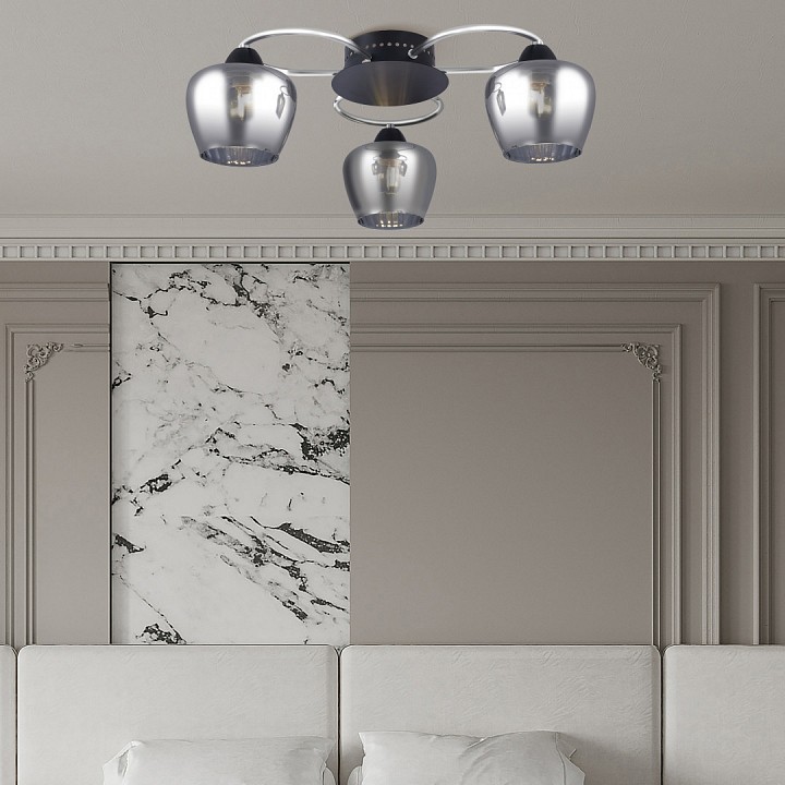 Потолочная люстра arte milano amalfi-321508 321508/3 cr+bk