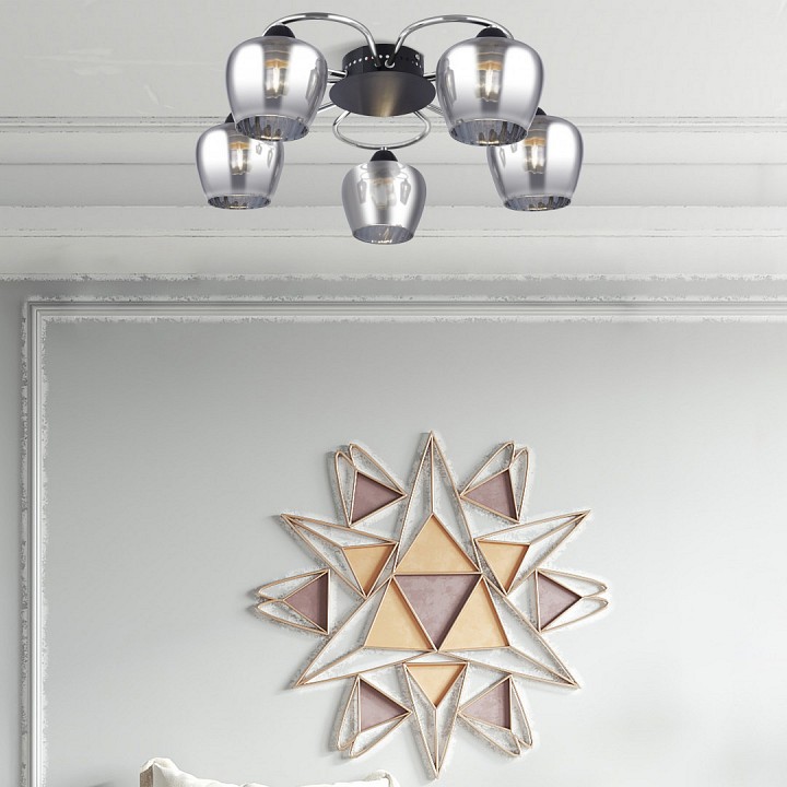 Потолочная люстра arte milano amalfi-321508 321508/5 cr+bk