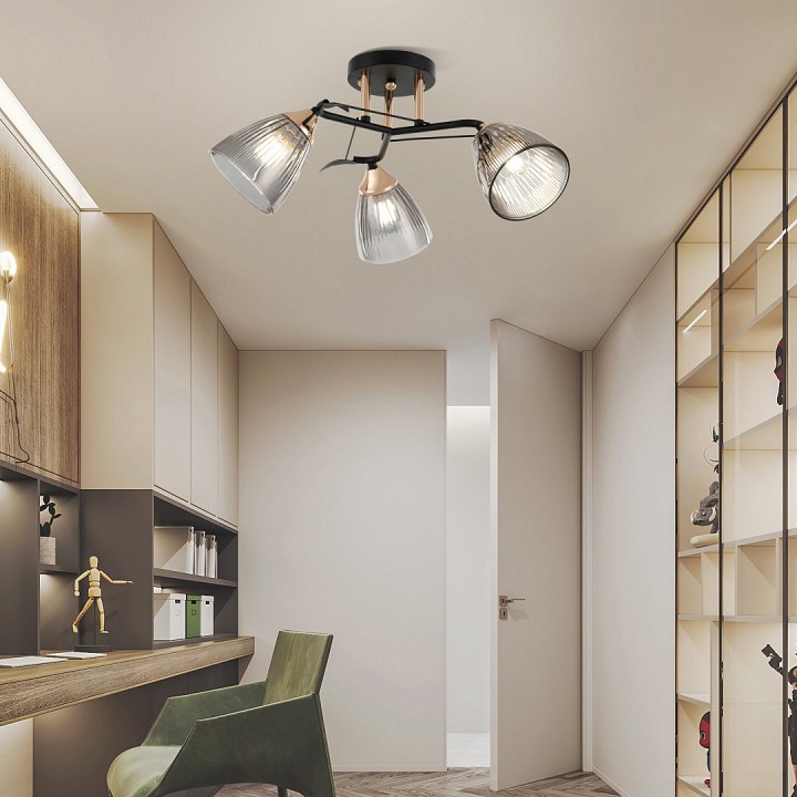 Потолочная люстра arte milano amalfi-322610 322610/3 bk+fg