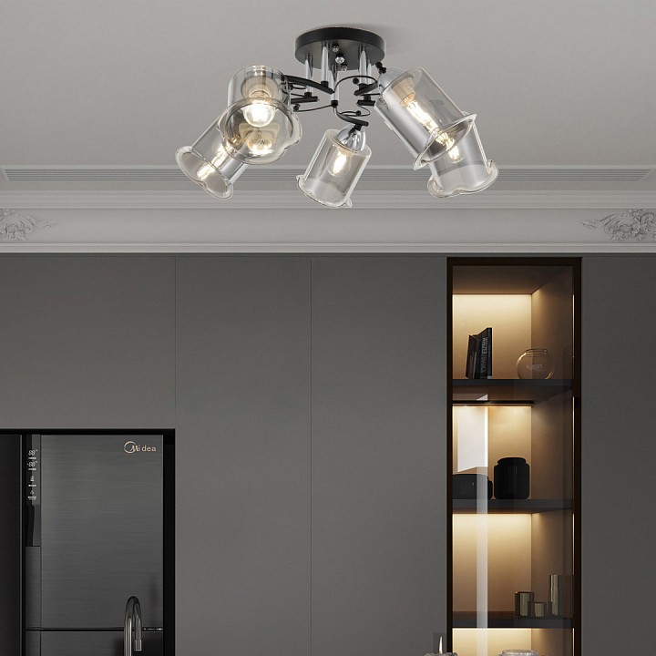 Потолочная люстра arte milano amalfi-323219 323219/5 cr+bk