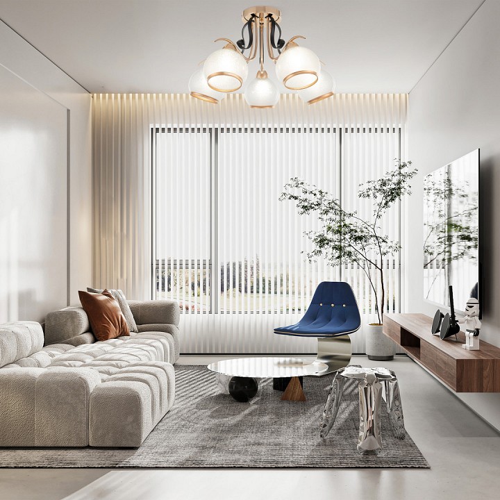 Потолочная люстра arte milano amalfi-323306 323306/5 fg+bk