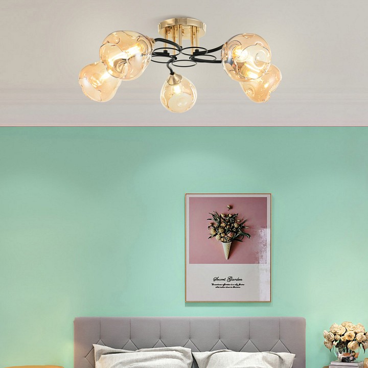 Потолочная люстра arte milano amalfi-324106 324106/5 fg+bk