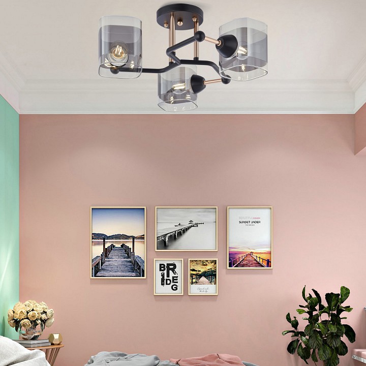 Потолочная люстра arte milano amalfi-324308 324308/3 bk+fg