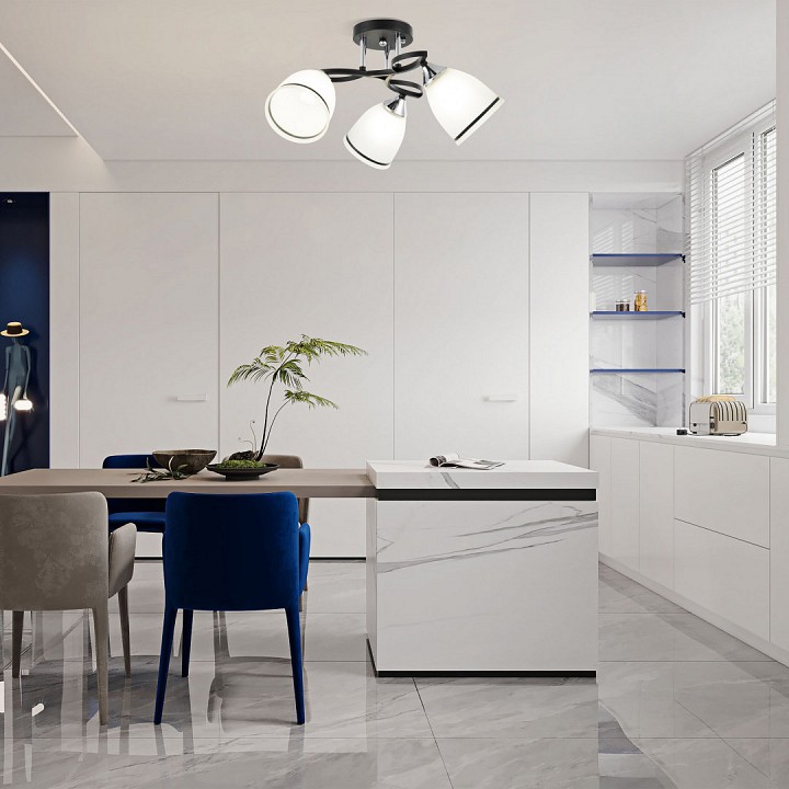 Потолочная люстра arte milano amalfi-325885 325885/3a bk+cr