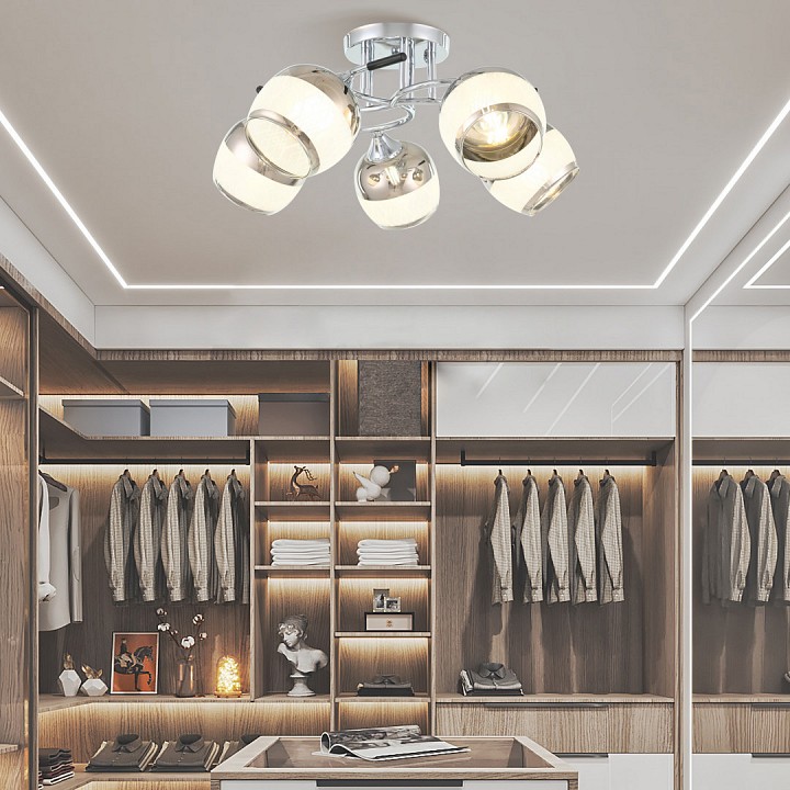 Потолочная люстра arte milano amalfi-325885 325985/5 cr+bk