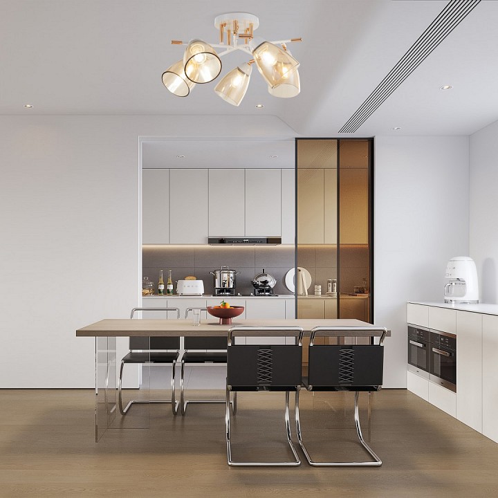 Потолочная люстра arte milano amalfi-327410 327410/5 fg+wh