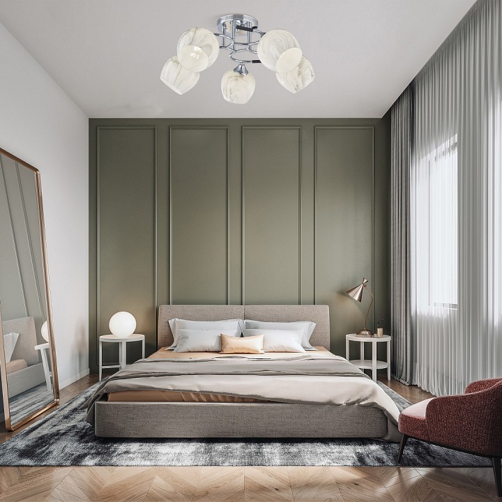 Потолочная люстра arte milano amalfi-327985 327985/5 cr+bk