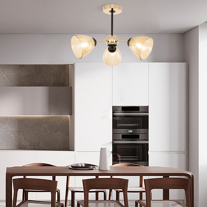 Люстра на штанге arte milano napoli-329007 329007/3 gd.bk