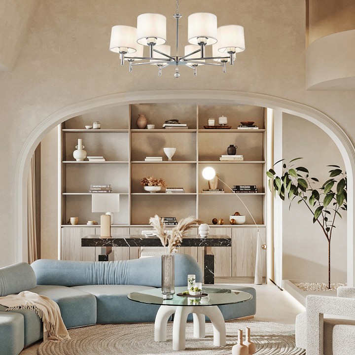 Подвесная люстра arte milano amalfi-2756 332756/8 cr