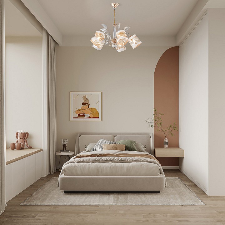 Подвесная люстра arte milano amalfi-3026 333026/5 wt+fgd