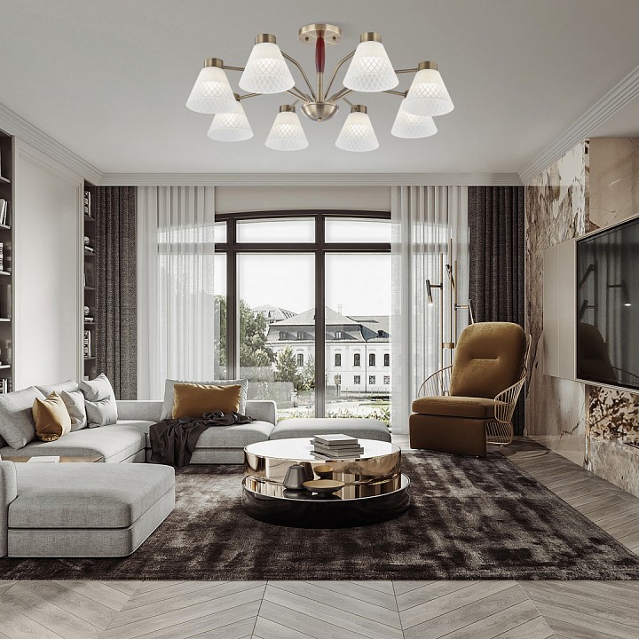 Люстра на штанге arte milano napoli-6350 336350/8 ab