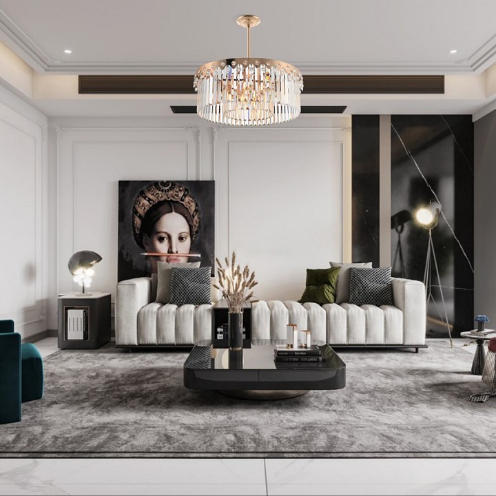 Люстра на штанге arte milano sorrento-8909 378909/8/300/580 gd