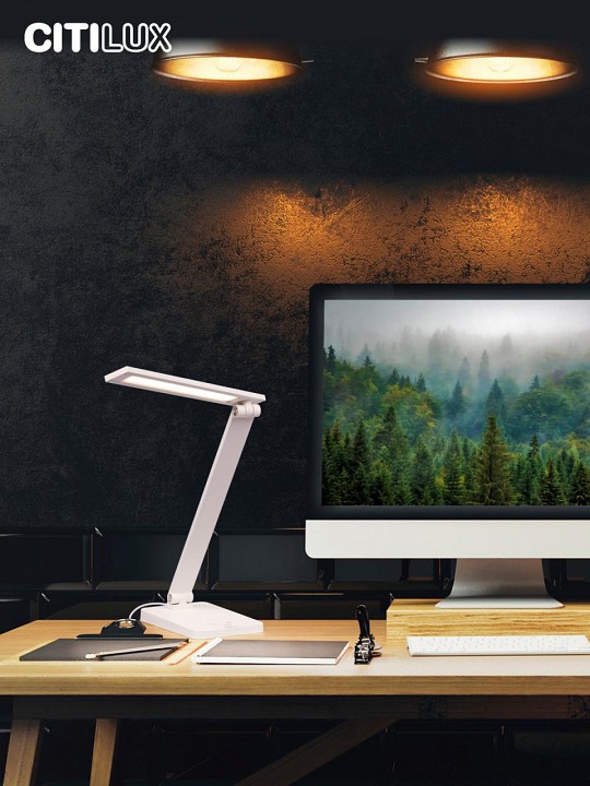 Настольная лампа офисная citilux ньютон cl803080