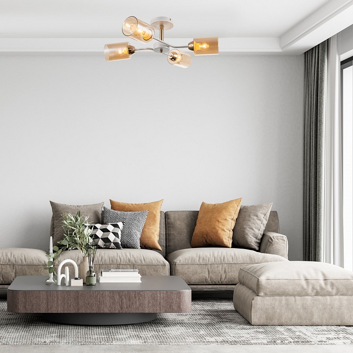 Люстра на штанге escada vertigo 1131/4p white/gold