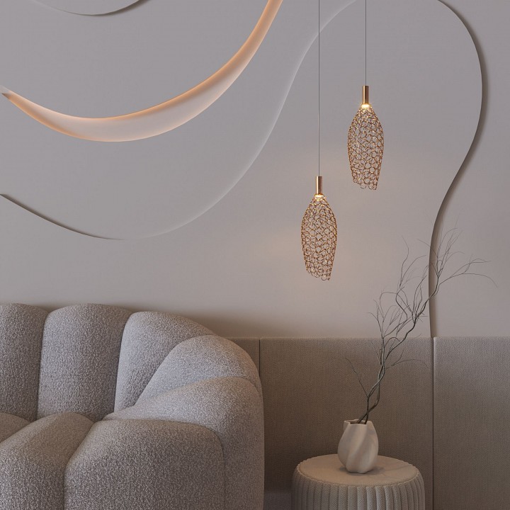 Подвесной светильник eurosvet ruche 90380/1 золото