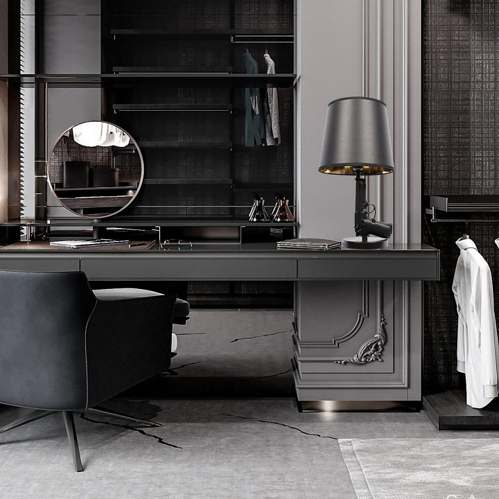 Настольная лампа декоративная loft it arsenal 10136/a dark grey