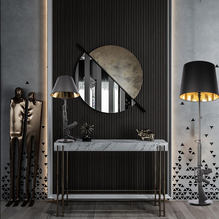Настольная лампа декоративная loft it arsenal 10136/b dark grey