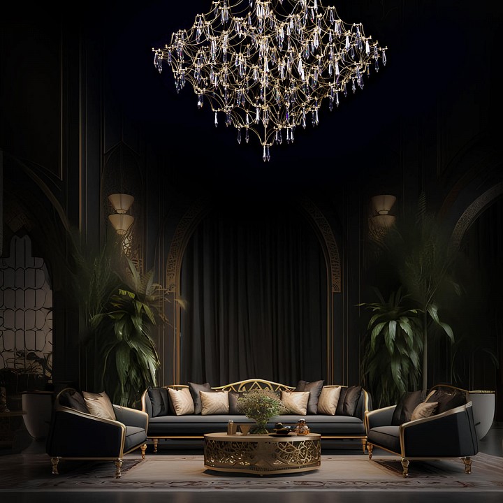 Подвесная люстра loft it mira 10259/1000 gold asfour