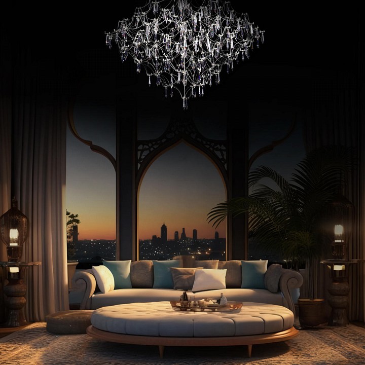 Подвесная люстра loft it mira 10259/1000 silver asfour