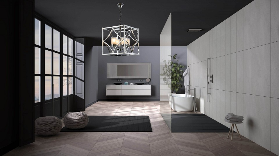 Подвесная люстра lumina deco quadrato ldp 1223-4 chr