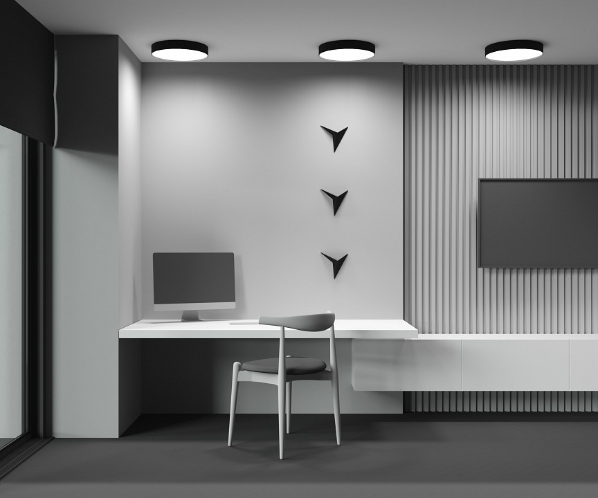 Накладной светильник maytoni zon c032cl-45w2.7k-rd-b