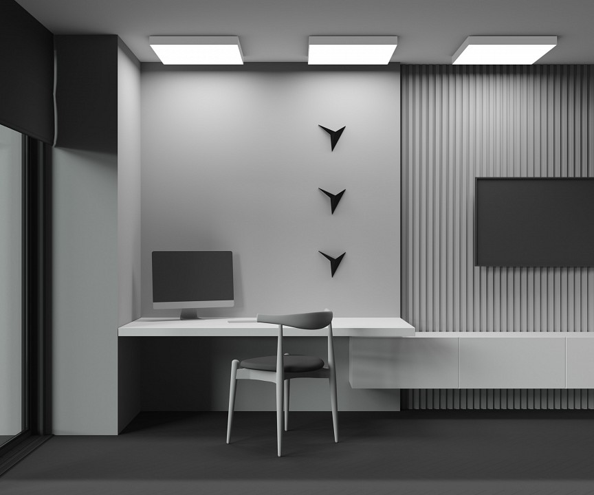 Накладной светильник maytoni zon c032cl-90w3k-sq-w