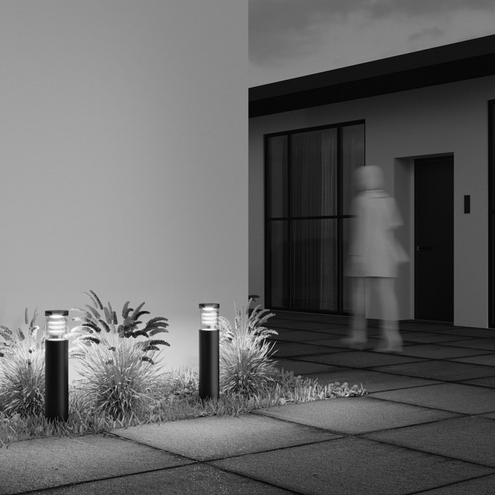 Наземный высокий светильник maytoni spir o439fl-l12gf3k